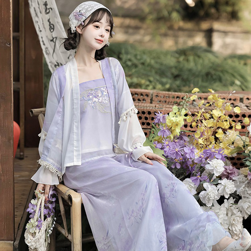 Summer-Song-Dynasty-Hanfu-Purple-Ladies-Daily-Casual-Clothing-1 Summer Song Dynasty Hanfu Purple Ladies Daily Casual Clothing