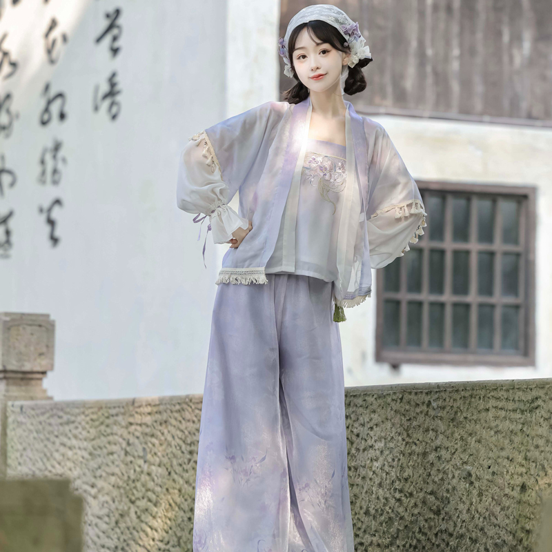 Summer-Song-Dynasty-Hanfu-Purple-Ladies-Daily-Casual-Clothing-2 Summer Song Dynasty Hanfu Purple Ladies Daily Casual Clothing