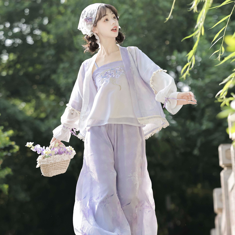 Summer-Song-Dynasty-Hanfu-Purple-Ladies-Daily-Casual-Clothing-4 Summer Song Dynasty Hanfu Purple Ladies Daily Casual Clothing