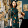 Women-Retro-Cheongsam-Fall-Half-sleeve-Qipao-Dresses-1 Women Retro Cheongsam Fall Half-sleeve Qipao Dresses