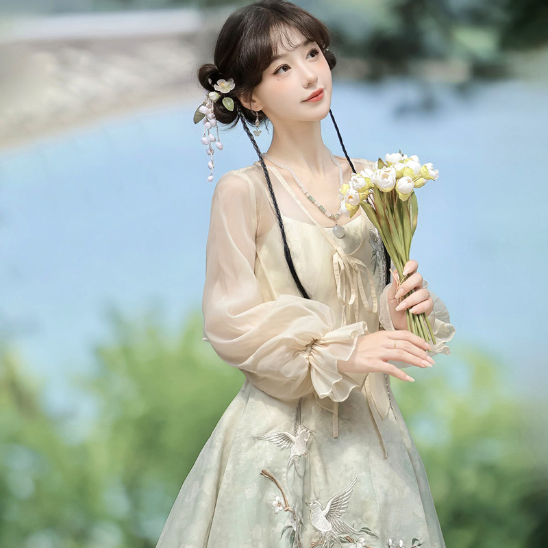Women-Summer-Dresses-Modified-Hanfu-Casual-Cute-Clothing-2 Women Summer Dresses Modified Hanfu Casual Cute Clothing