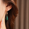 Chinese-Vintage-Court-Style-Earrings-Glass-Water-Drops-Niche-Earrings-For-Girl-3 Chinese Vintage Court Style Earrings Glass Water Drops Niche Earrings For Girl