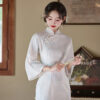 Light-Blue-Cheongsam-New-Elegant-Slim-Dresses-Qipao-for-Female-2 Light Blue Cheongsam New Elegant Slim Dresses Qipao for Female