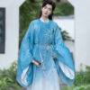Men-Autumn-Tang-Dynasty-Round-Collar-Robe-with-Gradient-Color-Wuxia-Style-2 Men Autumn Tang Dynasty Round Collar Robe with Gradient Color Wuxia Style