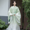 Men-Autumn-Tang-Dynasty-Round-Collar-Robe-with-Gradient-Color-Wuxia-Style-3 Men Autumn Tang Dynasty Round Collar Robe with Gradient Color Wuxia Style