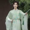 Men-Autumn-Tang-Dynasty-Round-Collar-Robe-with-Gradient-Color-Wuxia-Style-4 Men Autumn Tang Dynasty Round Collar Robe with Gradient Color Wuxia Style