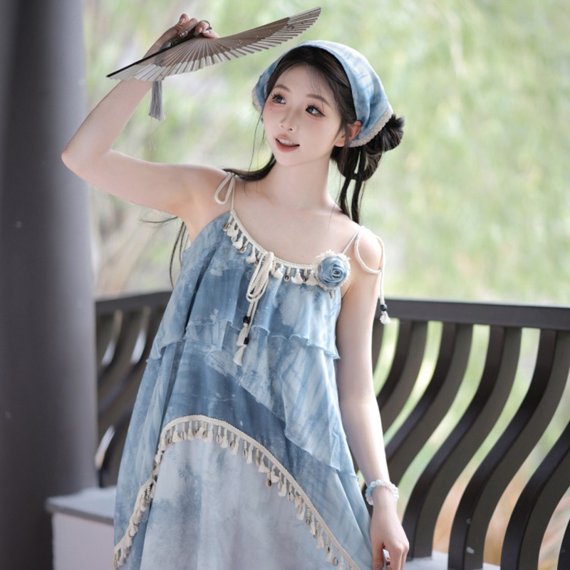 New-Style-Summer-Modified-Hanfu-Women's-Strapless-Dress-2 New Style Summer Modified Hanfu Women's Strapless Dress