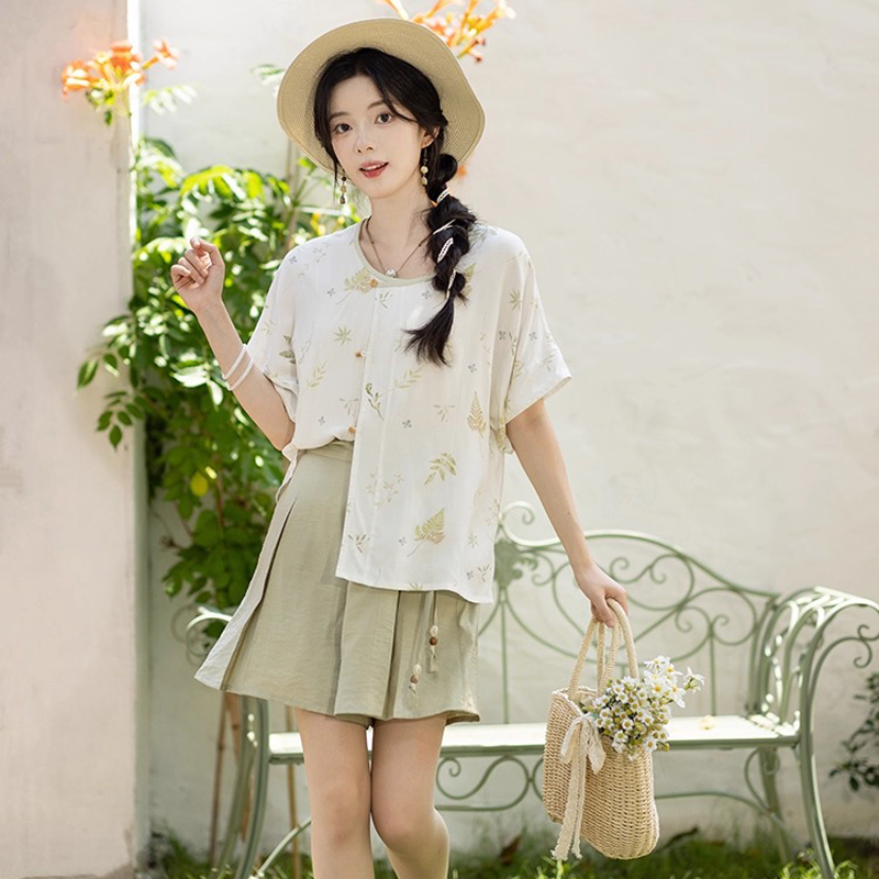 Tang-Dynasty-Style-Women-casual-Summer-Shorts-Pant-for-Daily-1 Tang Dynasty Style Women casual Summer Shorts Pant for Daily