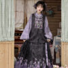 Women-Ming-Hanfu-Purple-Style-Bijia-Set-Autumn-Mamian-Skirt-1 Violet Elegance