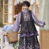 Women-Ming-Hanfu-Purple-Style-Bijia-Set-Autumn-Mamian-Skirt-2 Women Ming Hanfu Purple Style Bijia Set Autumn Mamian Skirt