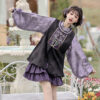 Women-Ming-Hanfu-Purple-Style-Bijia-Set-Autumn-Mamian-Skirt-4 Women Ming Hanfu Purple Style Bijia Set Autumn Mamian Skirt