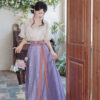 Women-Tang-Dynasty-Summer-Hanfu-Casual-Short-Sleeved-Retro-Clothing-2 Women Tang Dynasty Summer Hanfu Casual Short-Sleeved Retro Clothing