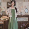 WomenSummer-Casual-Loose-Strapless-Dress-Chest-Length-Hanfu-Set-4 Women Summer Casual Loose Strapless Dress Chest-Length Hanfu Set