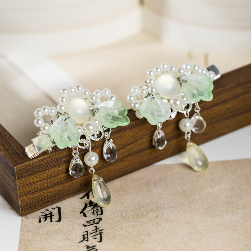 Ancient-style-Flower-Hair-Clip-for-Girls-Hanfu-Headpiece-for-Children-1 Dew Drop