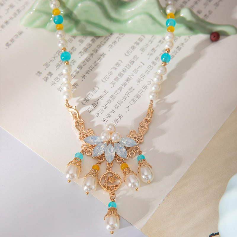 Cheongsam-Accessories-Pearl-Necklace-Vintage-Yingluo-Han-Chinese-Clothing-Collection-1 Cheongsam Accessories Pearl Necklace Vintage Yingluo Han Chinese Clothing Collection