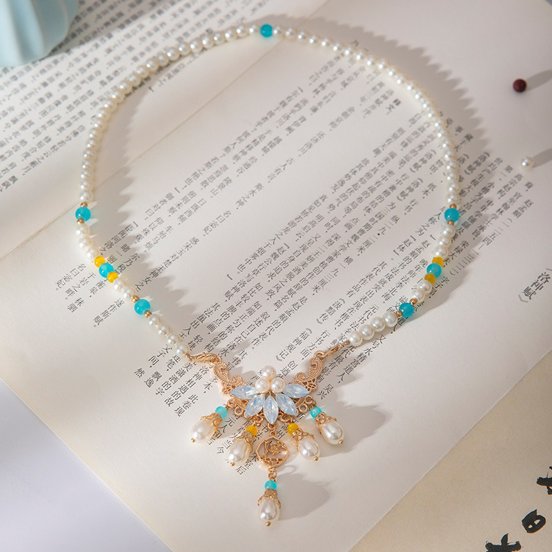 Cheongsam-Accessories-Pearl-Necklace-Vintage-Yingluo-Han-Chinese-Clothing-Collection-3 Cheongsam Accessories Pearl Necklace Vintage Yingluo Han Chinese Clothing Collection