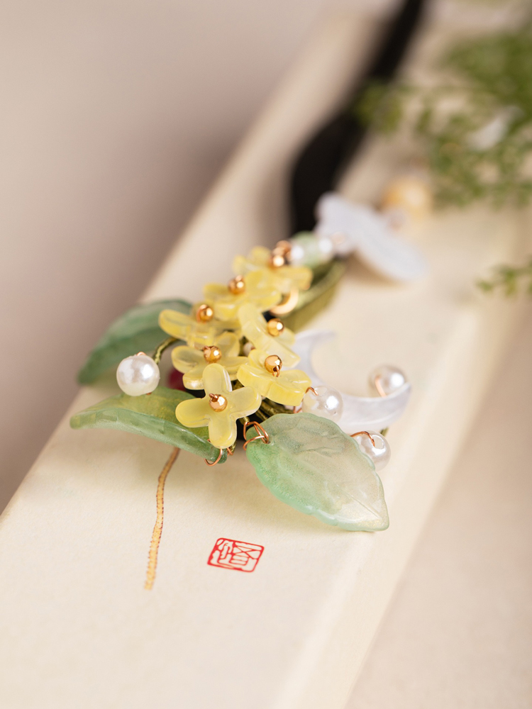 Classic-style Osmanthus Wood Hairpin for Cheongsam Everyday Minimalist Hair Accessories