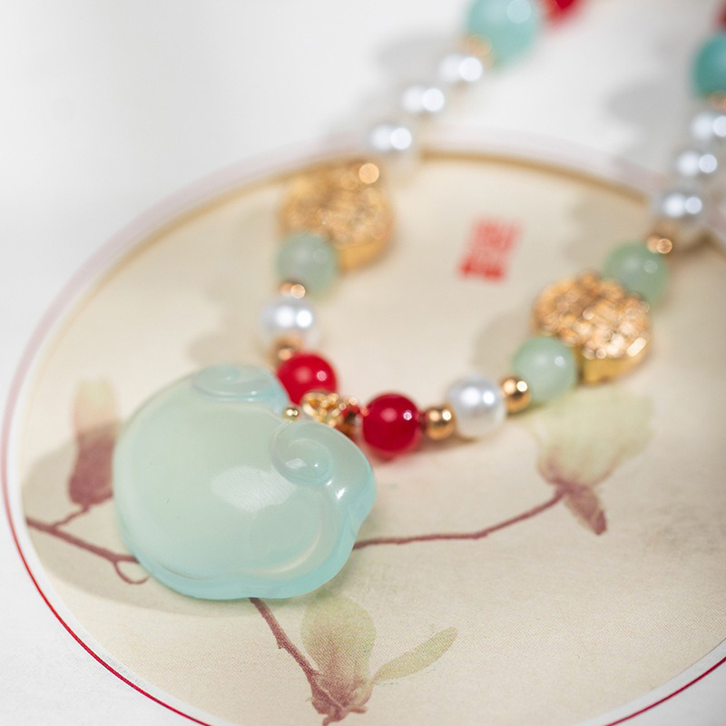 Hanfu-Necklace-for-Children-Yingluo-Classical-Peace-Lock-2 Hanfu Necklace for Children Yingluo Classical Peace Lock