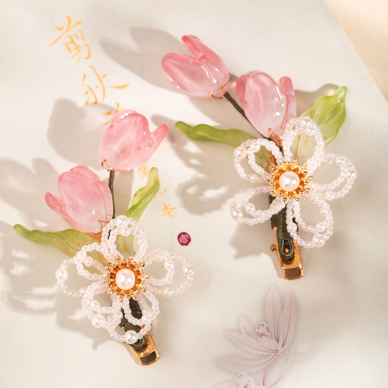 Hanfu-Tulip-Hair-Clip-Ethereal-Women-Hair-Accessory-1 Hanfu Tulip Hair Clip Ethereal Women's Hair Accessory