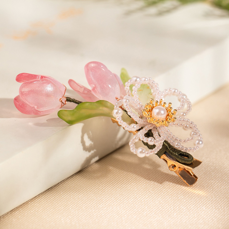 Hanfu-Tulip-Hair-Clip-Ethereal-Women-Hair-Accessory-3 Hanfu Tulip Hair Clip Ethereal Women's Hair Accessory