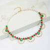 Ladies-Vintage-Cheongsam-Pearl-Pendant-Double-Layer-Necklace-Hanfu-Accessories-1 Ladies Vintage Cheongsam Pearl Pendant Double-Layer Necklace Hanfu Accessories