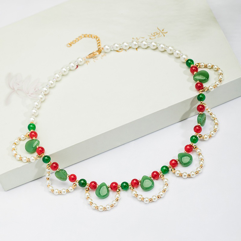 Ladies-Vintage-Cheongsam-Pearl-Pendant-Double-Layer-Necklace-Hanfu-Accessories-1 Ladies Vintage Cheongsam Pearl Pendant Double-Layer Necklace Hanfu Accessories