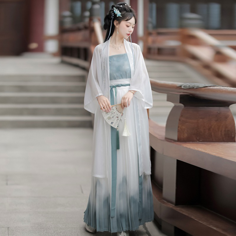 Song-Dynasty-Ladies-Hanfu-Simple-Qiyao-Costume-2 Song Dynasty Ladies Hanfu Simple Qiyao Costume