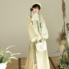 Winter-Women-Hanfu-Fluffy-Lining-Ming-Dynasty-Mamian-Qun-Set-2 Winter Women Hanfu Fluffy Lining Ming Dynasty Mamian Qun Set