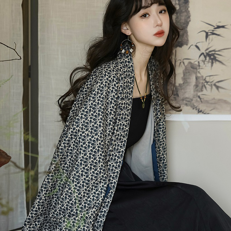 Women-Autumn-Hanfu-Wei-Jin-Period-Fashionable-Clothing-2 Women Autumn Hanfu Wei Jin Period Fashionable Clothing