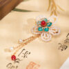 Women-Cheongsam-Accessories-Niche-Brooch-with-Floral-Design-1 Women Cheongsam Accessories Niche Brooch with Floral Design