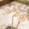 Women-Gentle-Magnolia-Flower-Hairpin-U-Shape-Hanfu-Accessories-4 Women Gentle Magnolia Flower Hairpin U-Shape Hanfu Accessories