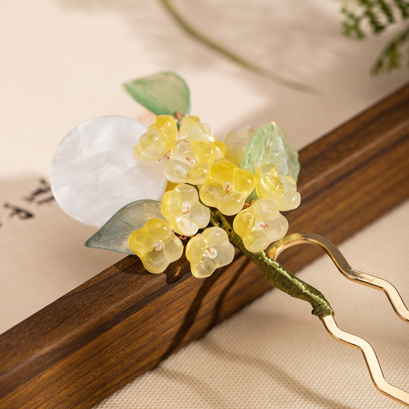 Women-Hanfu-Hairpin-Mid-Autumn-Cinnamon-Flower-Hair-Decoration-3 Women Hanfu Hairpin Mid-Autumn Cinnamon Flower Hair Decoration