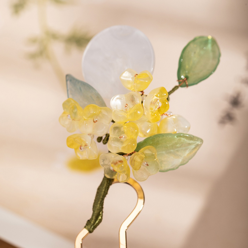Women-Hanfu-Hairpin-Mid-Autumn-Cinnamon-Flower-Hair-Decoration-4 Women Hanfu Hairpin Mid-Autumn Cinnamon Flower Hair Decoration