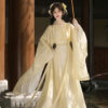 Women-Qiyao-Ruqun-Solid-Color-Classical-Hanfu-Costume-Set-1 Golden Dawn