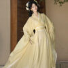 Women-Qiyao-Ruqun-Solid-Color-Classical-Hanfu-Costume-Set-3 Women Qiyao Ruqun Solid-Color Classical Hanfu Costume Set