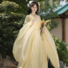 Women-Qiyao-Ruqun-Solid-Color-Classical-Hanfu-Costume-Set-4 Women Qiyao Ruqun Solid-Color Classical Hanfu Costume Set