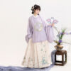 Classic-Ming-Dynasty-Women-Hanfu-Round-Neck-Mamian-Skirt-Winter-Set-1 Moonlit Elegance