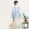 Classic-Ming-Dynasty-Women-Hanfu-Round-Neck-Mamian-Skirt-Winter-Set-4 Classic Ming Dynasty Women Hanfu Round-Neck Mamian Skirt Winter Set