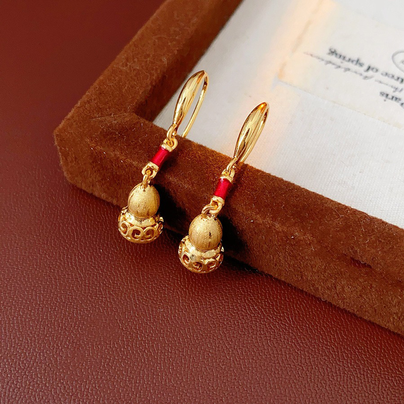 Gourd-Pendant-Earrings-Fashionable-Women-Vintage-Jewelry-3 Gourd Pendant Earrings Fashionable Women Vintage Jewelry