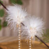 Hanfu-Hair-Accessory-Pearl-Feather-Tassel-Hair-Clip---White-Headpiece-1 Hanfu Hair Accessory Pearl Feather Tassel Hair Clip - White Headpiece