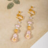 Hanfu-Velvet-Flower-Earrings-Pink-Gourd-Cheongsam-Drop-Earrings-4 Hanfu Velvet Flower Earrings Pink Gourd Cheongsam Drop Earrings
