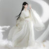 Wei-Jin-Style-Hanfu-Women-Cross-Collared-Zhiju-Embroidered-Wide-Sleeve-Dress-For-Wuxia-1 Golden Bamboo