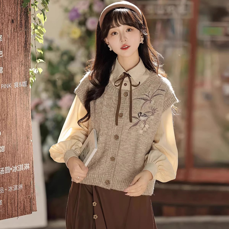 Winter-Daily-Hanfu-Ming-Dynasty-Set-with-Maian-Skirt-2 Winter Daily Hanfu Ming Dynasty Set with Maian Skirt