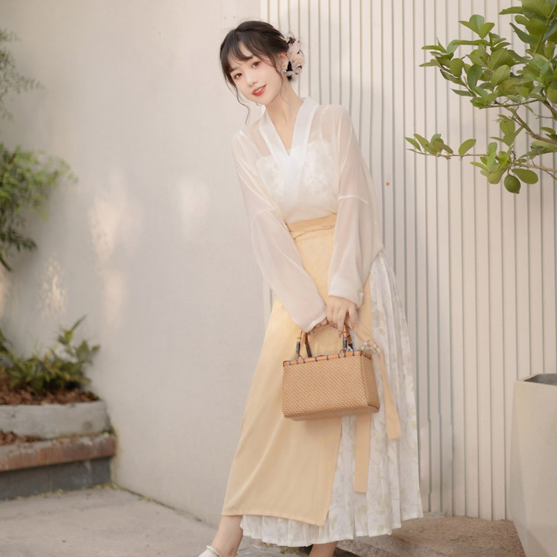 Woman-Song-Dynasty-Fashion-Hanfu-Autumn-Casual-Set-2 Woman Song Dynasty Fashion Hanfu Autumn Casual Set