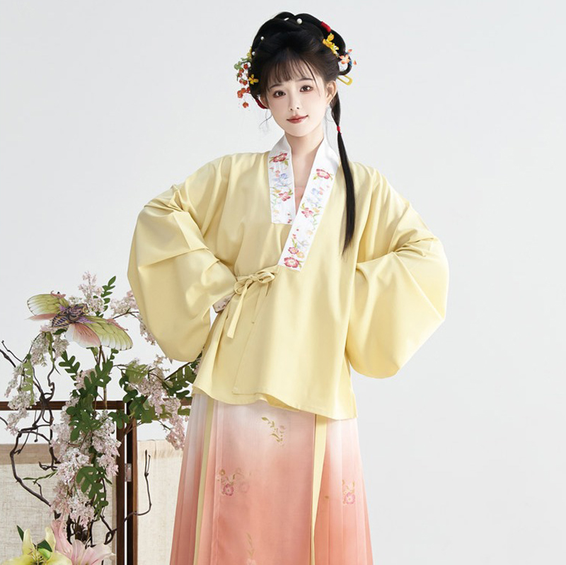 Women-Autumn-Hanfu-Set-Mandarin-Collar-Classic-Autumn-Ensemble-4 Women Autumn Hanfu Set Mandarin Collar Classic Autumn Ensemble