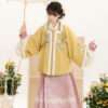 Women-Ming-Dynasty-Winter-Hanfu-Square-Neck-Top-Thickened-Casual-Set-3 Women Ming Dynasty Winter Hanfu Square-Neck Top Thickened Casual Set
