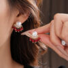 Women-Pearl-Earrings-Vintage-Niche-Tassel-Ear-Accessories-2 Women Pearl Earrings Vintage Niche Tassel Ear Accessories