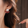 Women-Pearl-Earrings-Vintage-Niche-Tassel-Ear-Accessories-3 Women Pearl Earrings Vintage Niche Tassel Ear Accessories