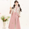 Women-Winter-Hanfu-Long-Length-Ming-Dynasty-Style-Hanfu-in-Pink-Bijia-2 Women Winter Hanfu Long-Length Ming Dynasty-Style Hanfu in Pink Bijia