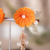 Hanfu-Women-Pumpkin-Hairpiece-with-Tassel-Plush-Hairpin-4 Hanfu Women Pumpkin Hairpiece with Tassel Plush Hairpin